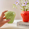Strawberry-Shaped Resin Vase for Home Decor