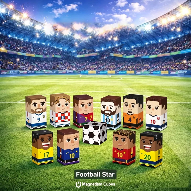 Soccer Magnetic Building Blocks Set (24 Pieces)