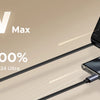 145W USB-C & USB-A Car Charger with Retractable Cable
