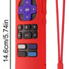 Red silicone remote cover with a lanyard for a Roku device