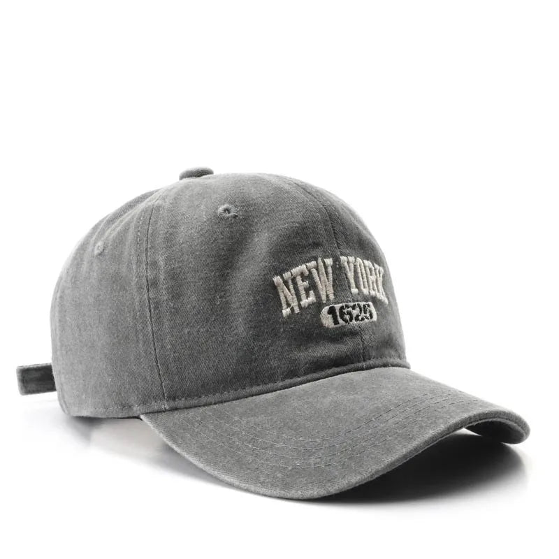 Vintage Washed New York Embroidery Snapback Hat