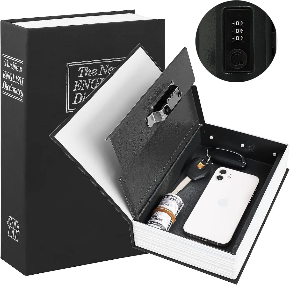 Disguised Book Safe with Combination Lock
