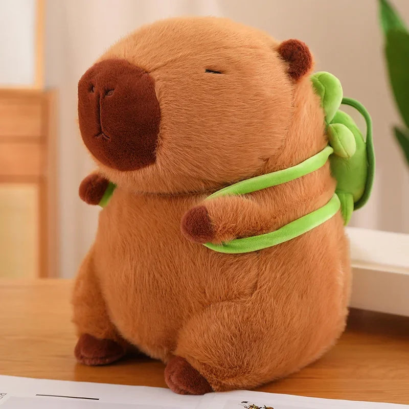 Cute Turtle Backpack Capybara Plush Toy Set