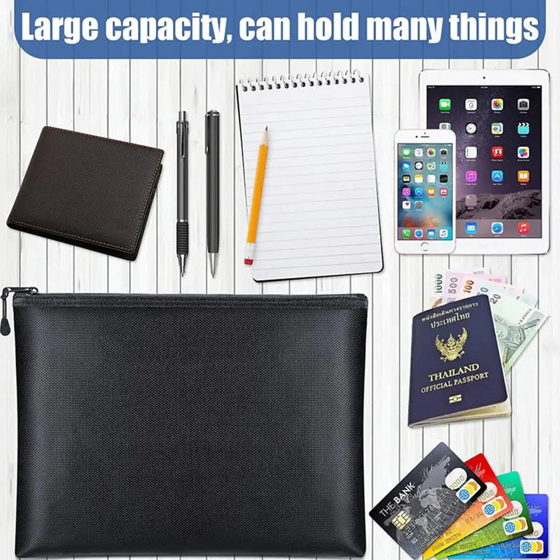 Fireproof and Waterproof Document Bag for Valuables