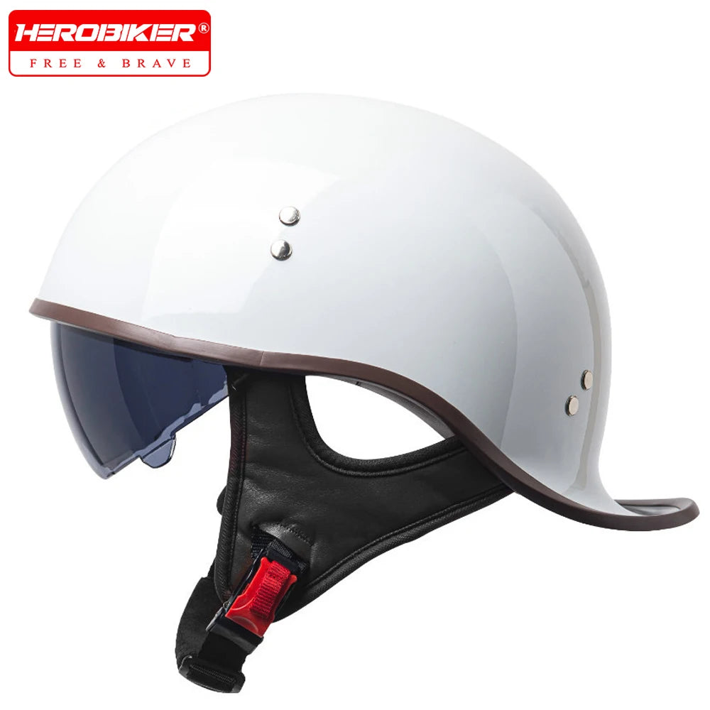 Vintage Retro Half Motorcycle Helmet – Unisex ABS Scooter Helmet
