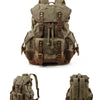 Canvas & Leather Travel Backpack – Waterproof, Large Capacity for School, Work & Hiking