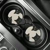 Decorative Cat Flower Car Cup Holder Mat Set