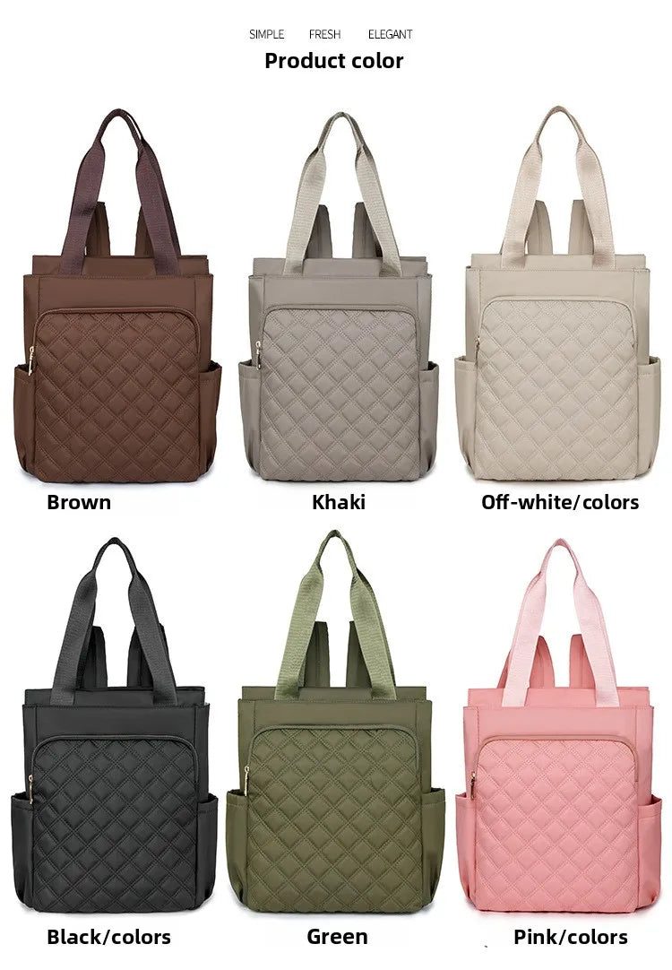 Quilted 2-in-1 Tote and Rucksack for Women
