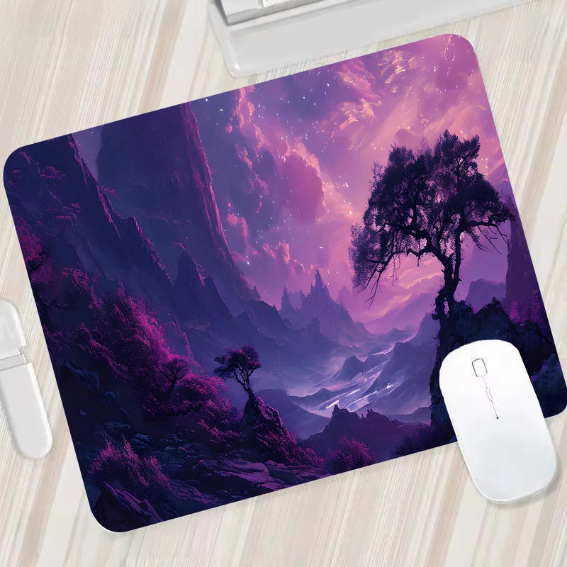 Large Non-Slip Mouse Pad with Night Moonlight Design