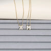 Initial Letter Pendant Necklace with Cubic Zirconia