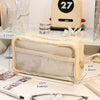 Transparent Double-Sided Pencil Case with Capybara Design