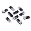 A collection of waterproof 2-pin electrical connectors for automotive wiring.