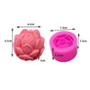 Pink silicone mold shaped like a rose peony for crafting candles, soap, and baking