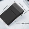 Porta tarjetas metálico minimalista con protección RFID