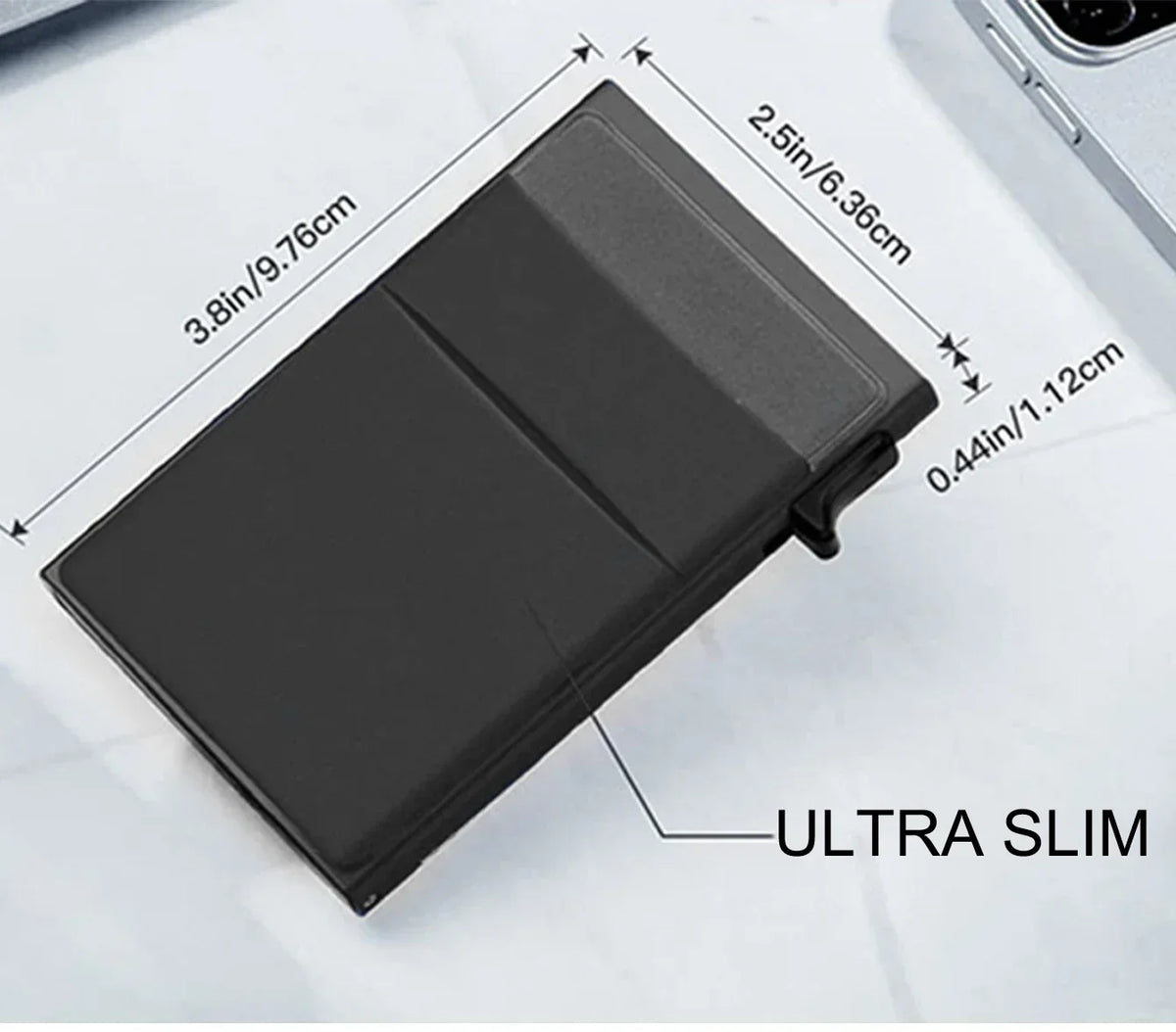 Slim RFID Blocking Metal Cardholder with Pop-Up Mechanism