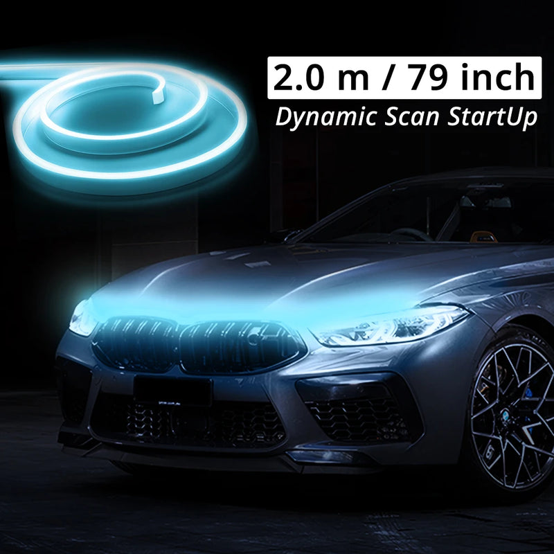 Dynamic LED Hood Light Strip with Startup Effect
