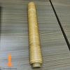 A roll of self-adhesive wood grain cabinet and furniture refacing film is shown on a gray wooden surface.