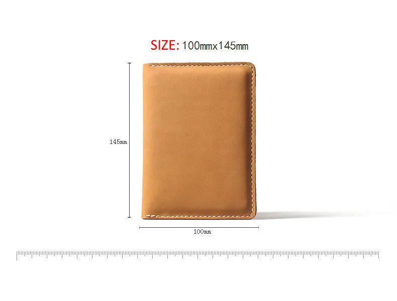 Genuine Leather Passport Holder with Card Slots