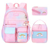 Schulrucksack-Set für Mädchen mit Brotdose & Federmäppchen