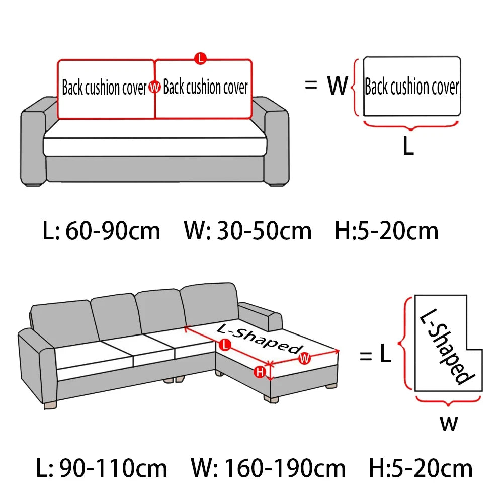 Jacquard Stretch Sofa Cushion Covers