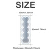 Diagram showing the size and thickness of a lotus flower silicone mold, with dimensions listed in millimeters and inches.