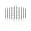 Spiral Birthday Cake Candles, Set of 6 Long Thin Decorative Candles for Cakes and Desserts