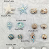 Beach-Themed Shoe Charms Set - 16 Pieces