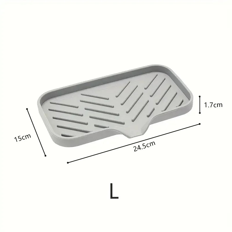 Multifunctional Silicone Faucet Mat and Kitchen Sink Organizer
