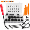 Mixed Size Plastic Retainer Clips for Auto Trim, Bumper, and Door Panels