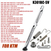 K301BC-SV KTM side stand kit with ABS foot and various hardware components