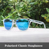 Retro Clear Frame Sunglasses with UV400 Protection