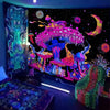Glow-in-the-Dark Mushroom Forest Tapestry
