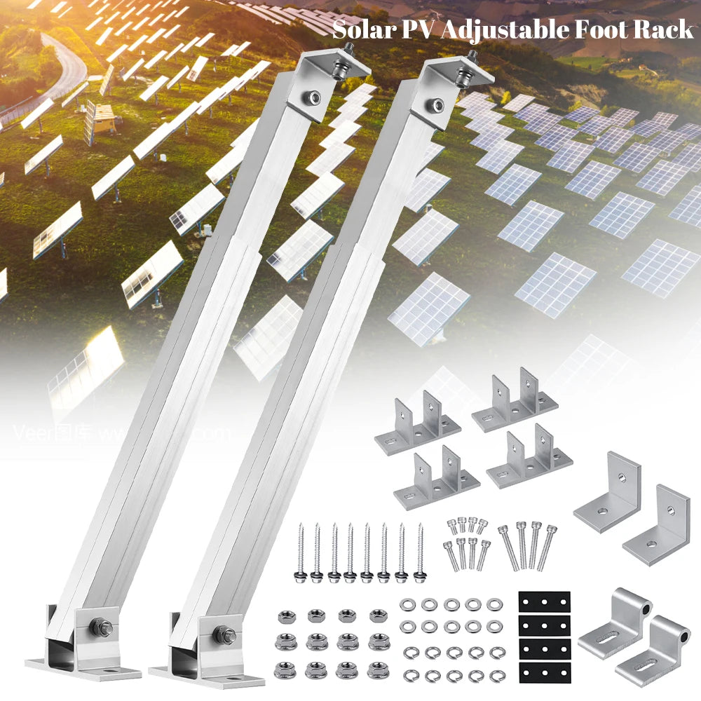 Adjustable Aluminum Solar Panel Mounting Bracket Kit