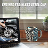 Taza Aislada de Acero Inoxidable con Diseño de Motor V8