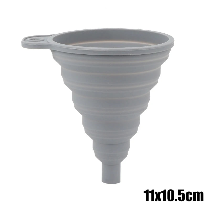 Collapsible Silicone Funnel for Engine Oil and Washer Fluid
