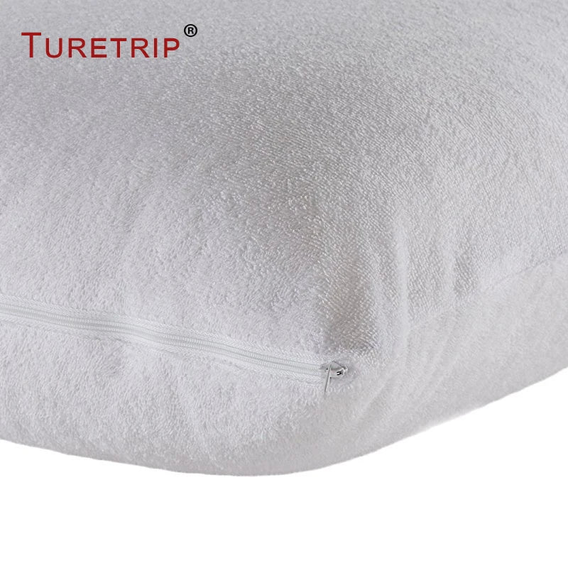 Waterproof Cotton Pillow Protector with Zipper