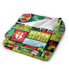 Grinch-Themed Coral Fleece Throw Blanket