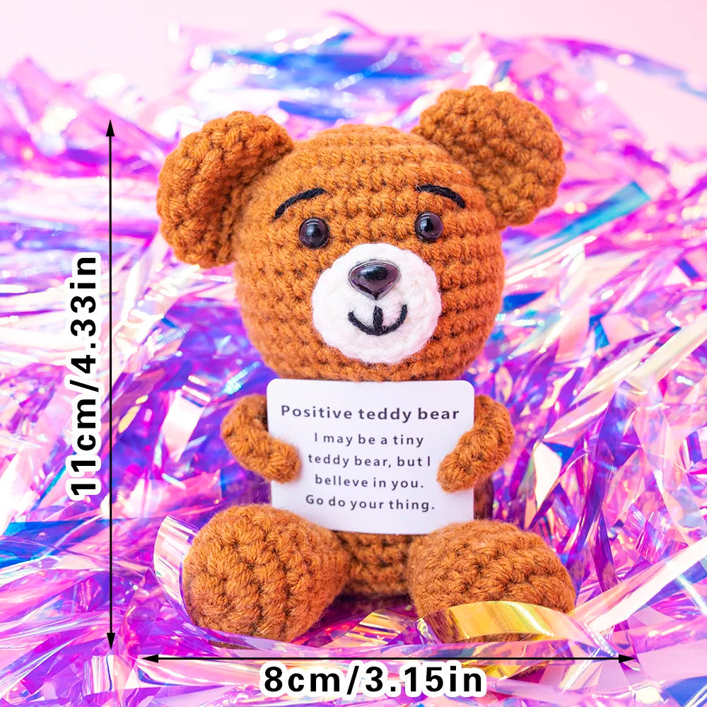 Handmade Crochet Amigurumi Doll with Love and Encouragement
