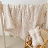 Vintage Floral Cotton Muslin Baby Quilt