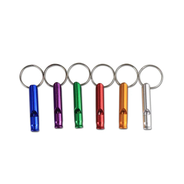 Compact Aluminum Survival Whistle Keychain