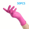 Pink Nitrile Cleaning Gloves for Kitchen, Dishwashing, and More
