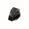 Black metal button cover and engine switch decals for car interior
