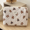 Striped Bear Large-Capacity Makeup Bag