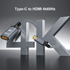 A Type-C to HDMI 4K 60Hz adapter cable is shown next to the number 4, demonstrating a video conversion device.