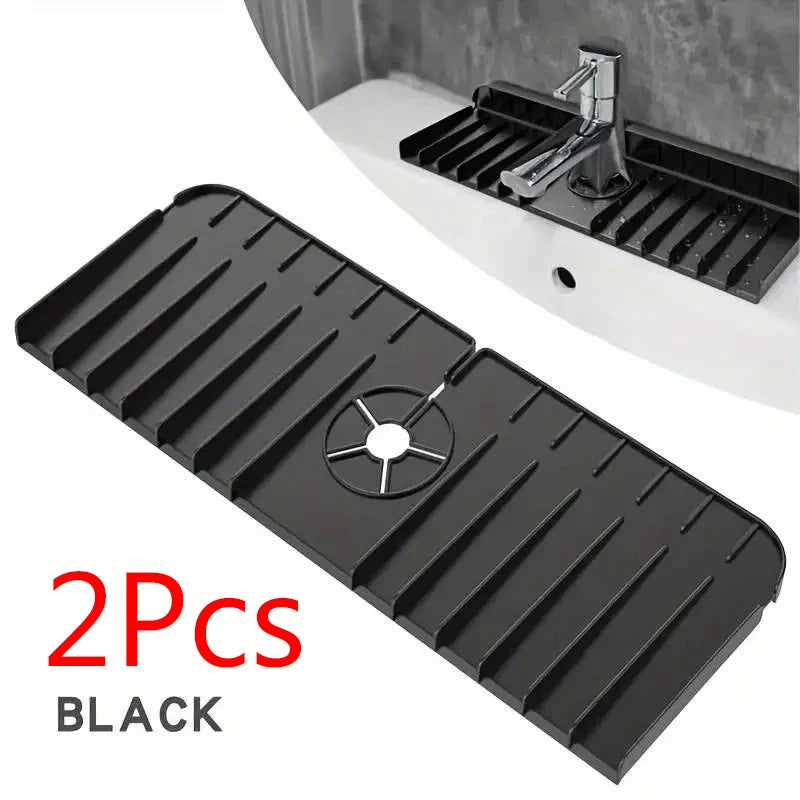 Foldable Silicone Faucet Splash Guard & Sink Mat