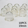 A set of ten clear plastic primer bulbs, 19mm, for universal use on chainsaws, trimmers, and brushcutters.