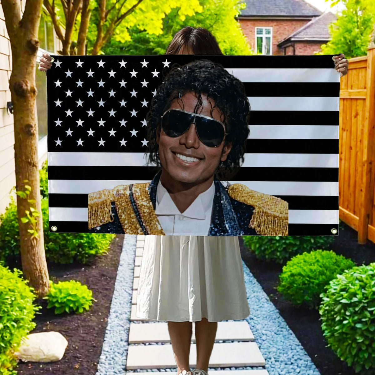 Michael Jackson Tribute Flag - Black American Tapestry Wall Hanging