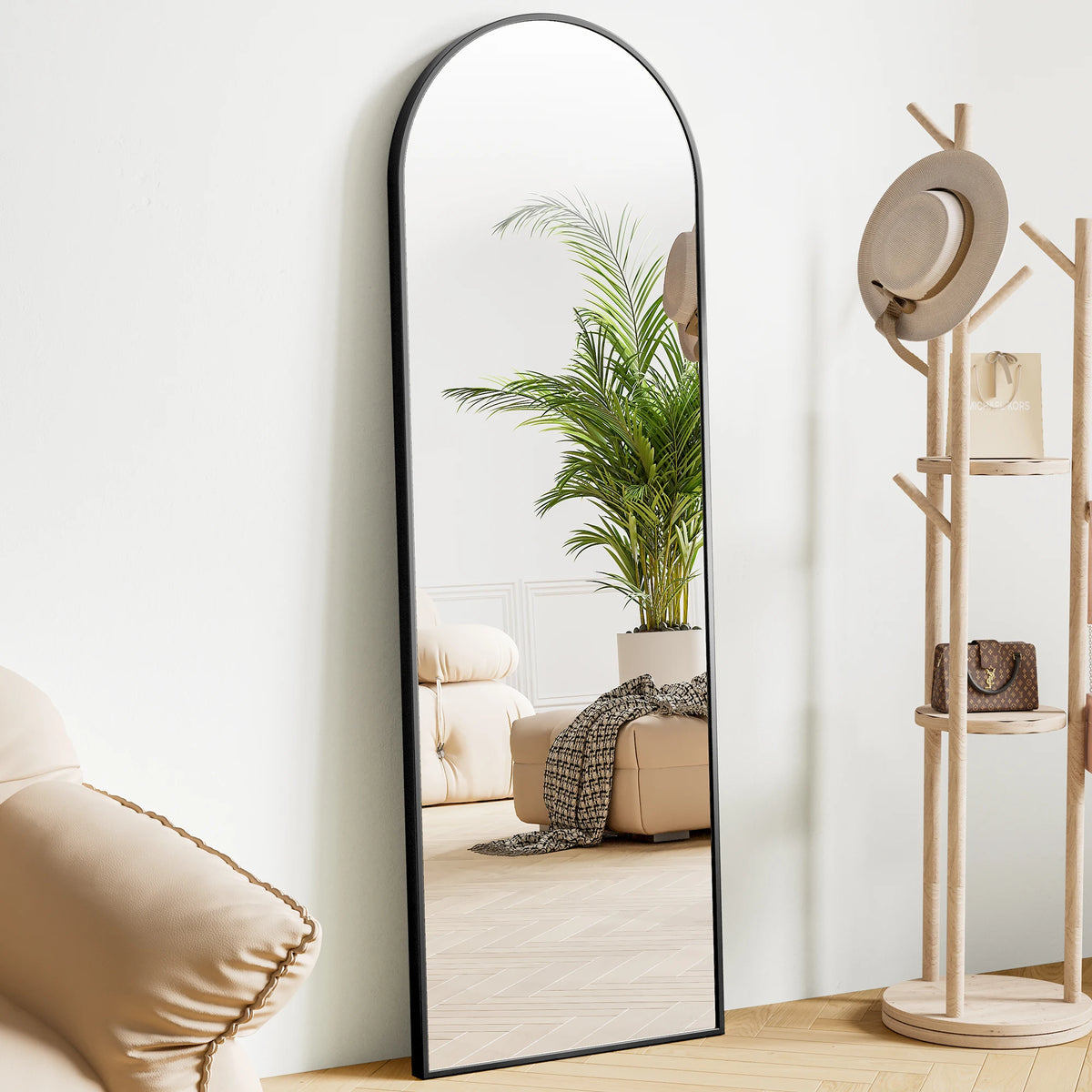 Full Length Wall Mirror with Aluminum Frame