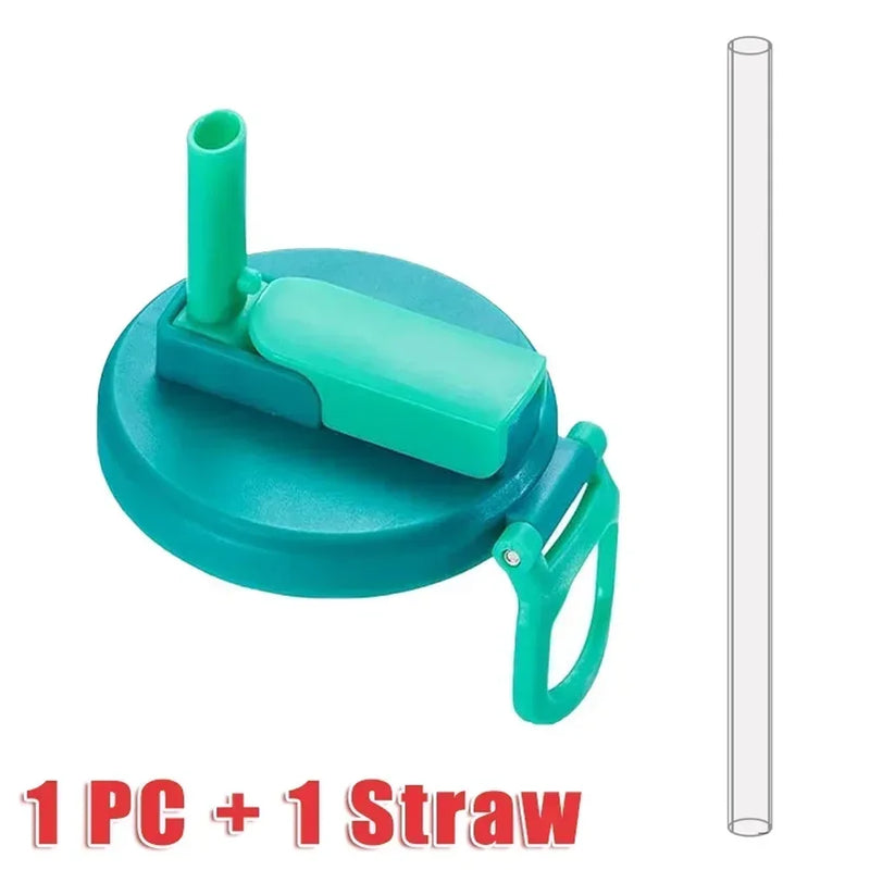Reusable Silicone Can Lids with Straws