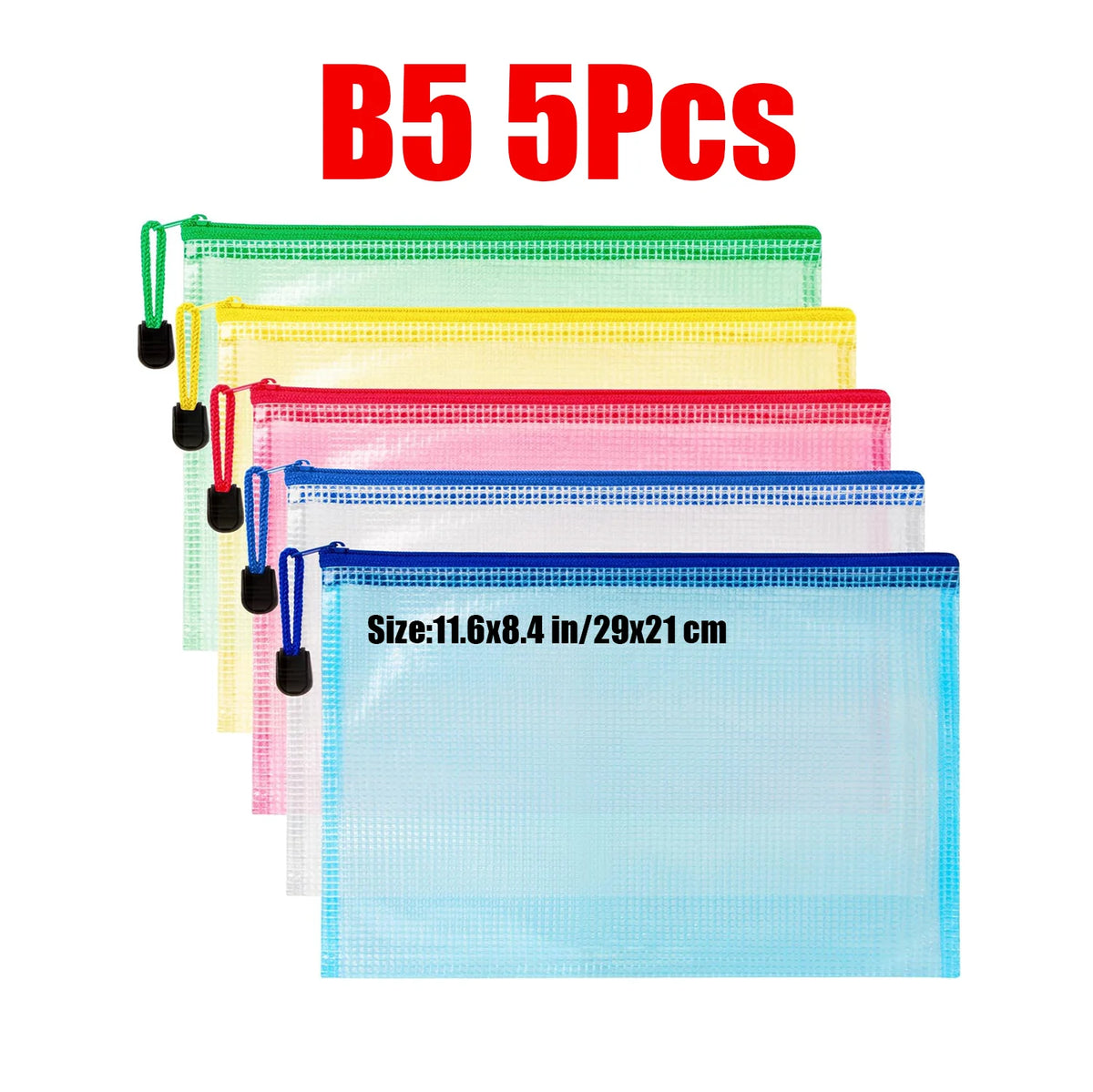 Clear Waterproof Zipper Document Organizer